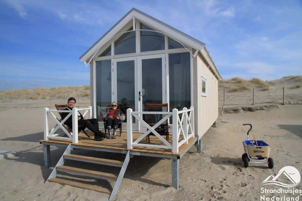 Overzicht Haags strandhuisje